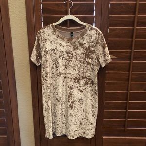 Velvet T-shirt Dress